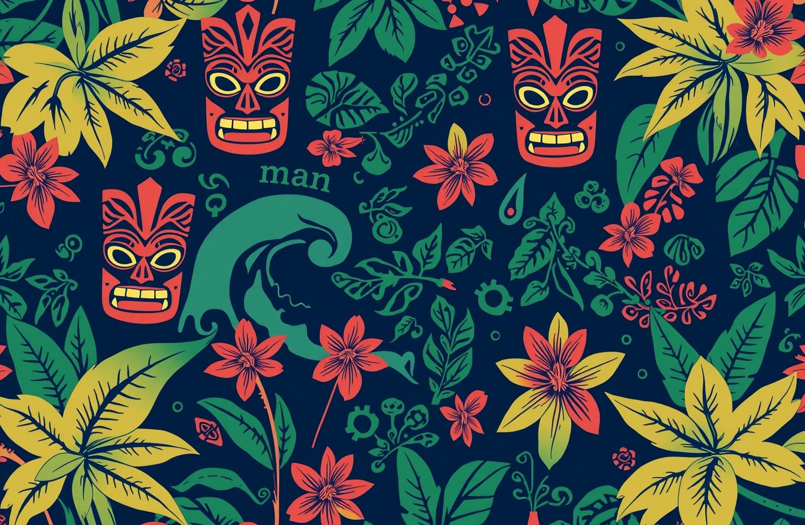 Polynesian Tribal Wallpaper