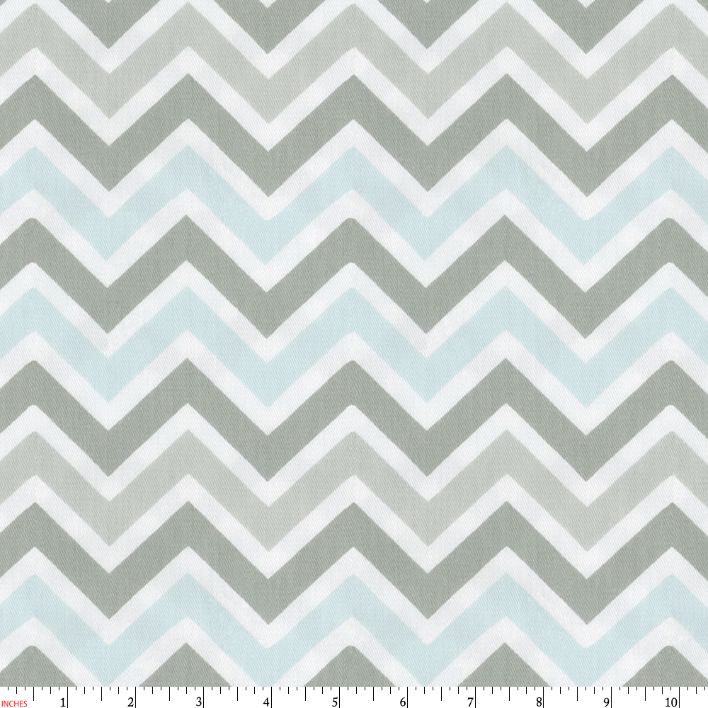 Mist And Gray Chevron Fabric By The Yard Carousel