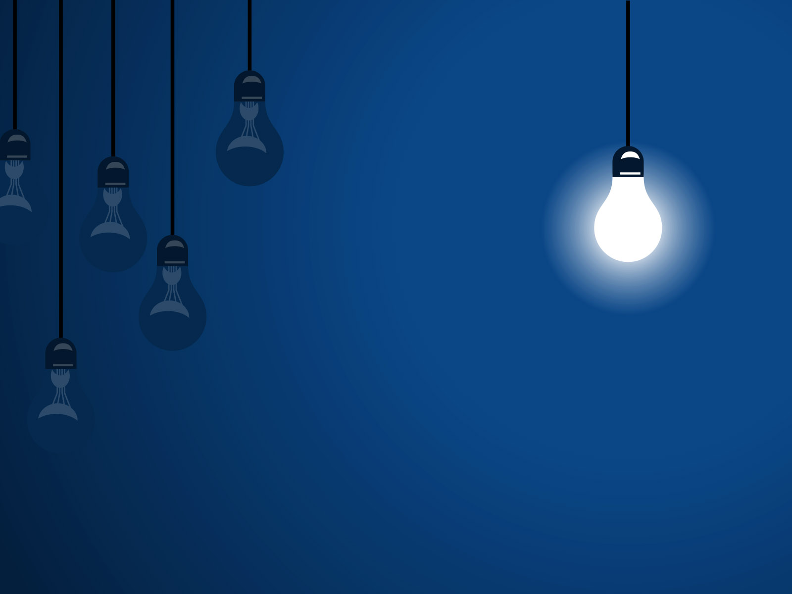 Blue Bulbs Design Powerpoint Templates Arts Black