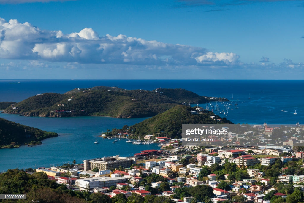 Townscape With Sea In Background Charlotte Amalie St Thomas Us