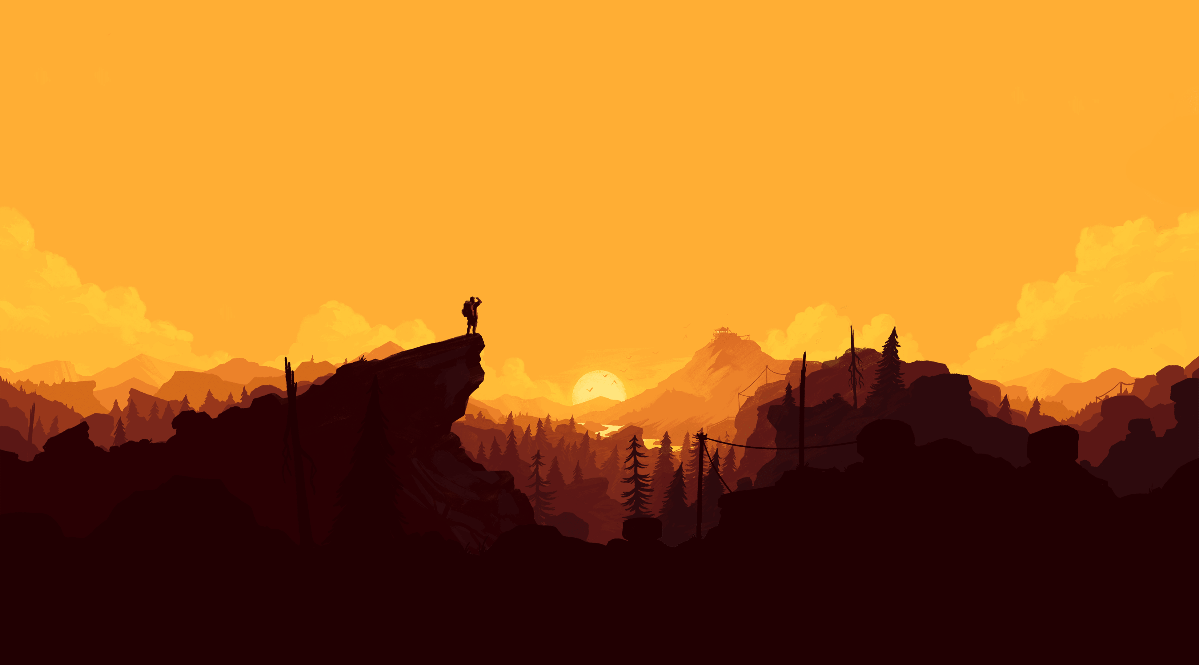 Firewatch dynamic wallpaper for macOS - with sun position adjustment : r/ Firewatch
