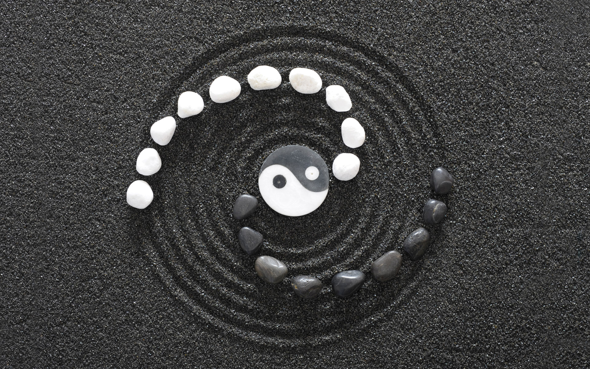 Yin And Yang Spiral Background Wallpaper For Your Desktop