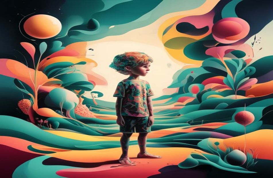 Abostrak Alone Boy Wallpaper