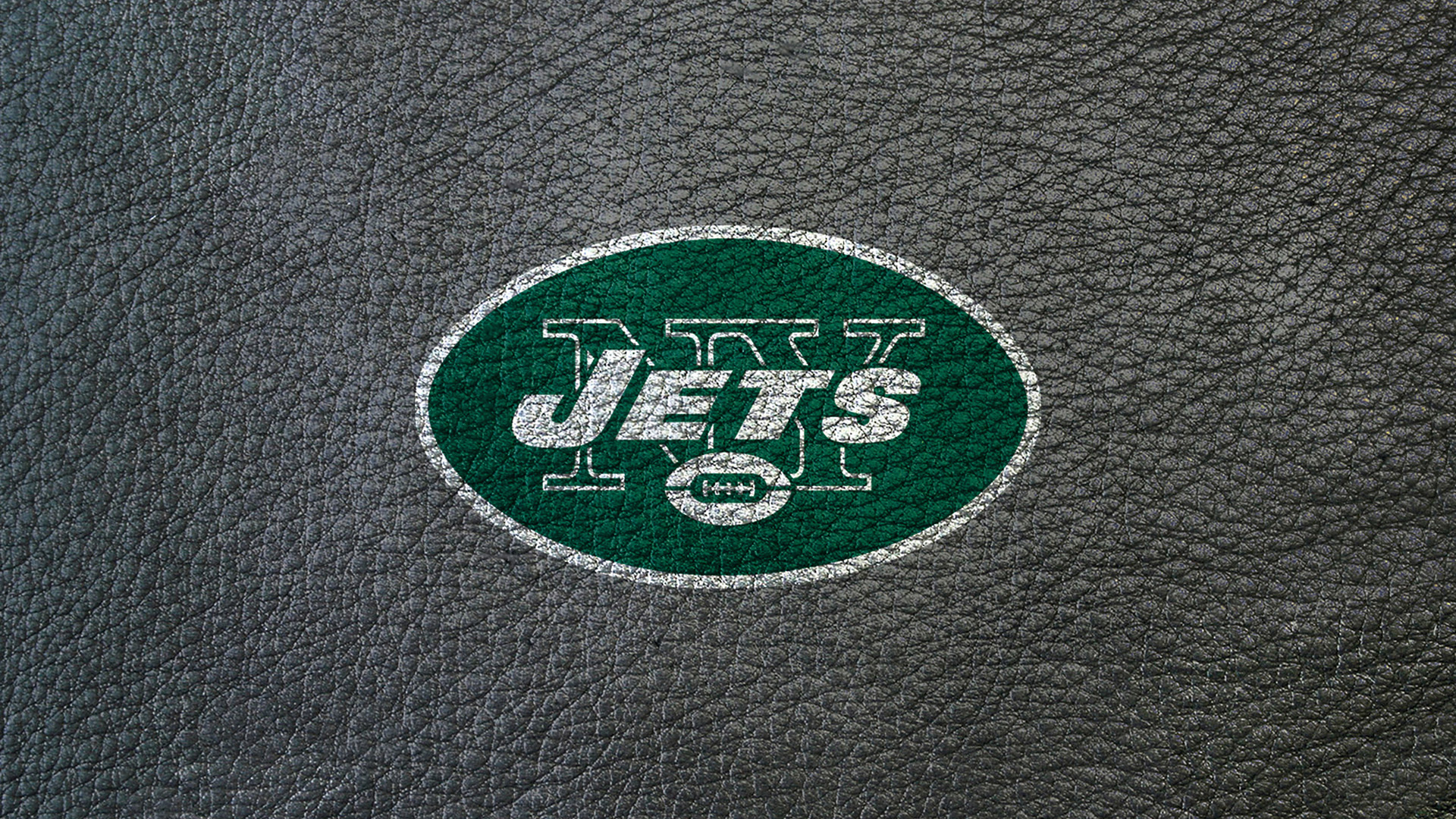 NFL New York Jets Logo Grey Leather Background 1920x1080 HD NFL New