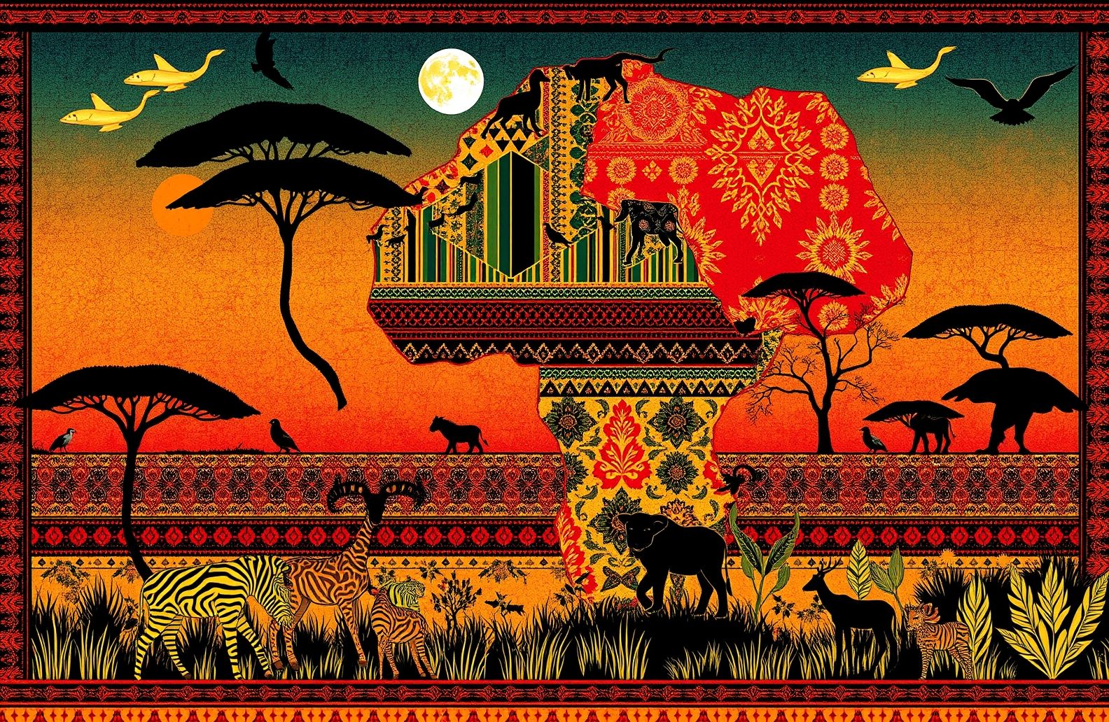 Africa Map Wallpaper