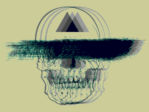 Skull Background Triangle Via