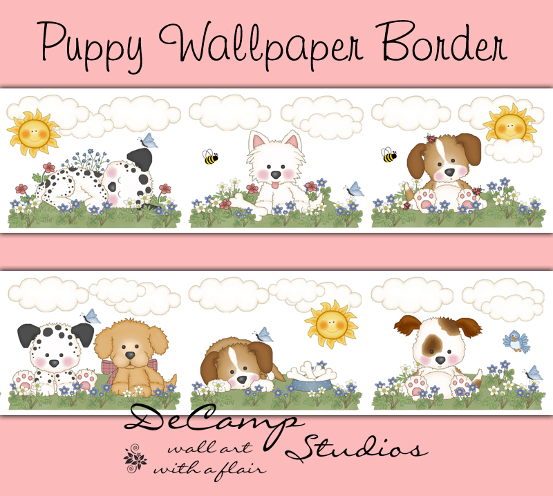 Free download Puppy Dog Wallpaper Border Wall Decals Childrens Room Art Decor [335 [800x718] for