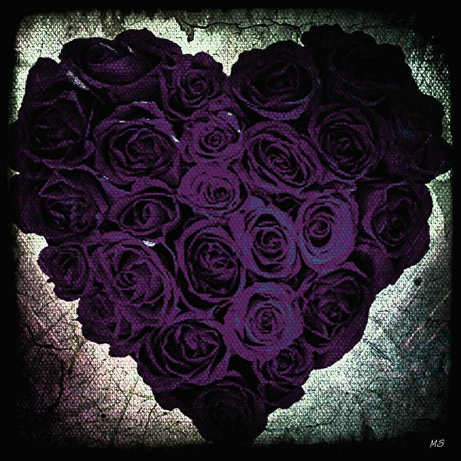 Gothic Romance Purple Roses Digital Art By Absinthe Michelle