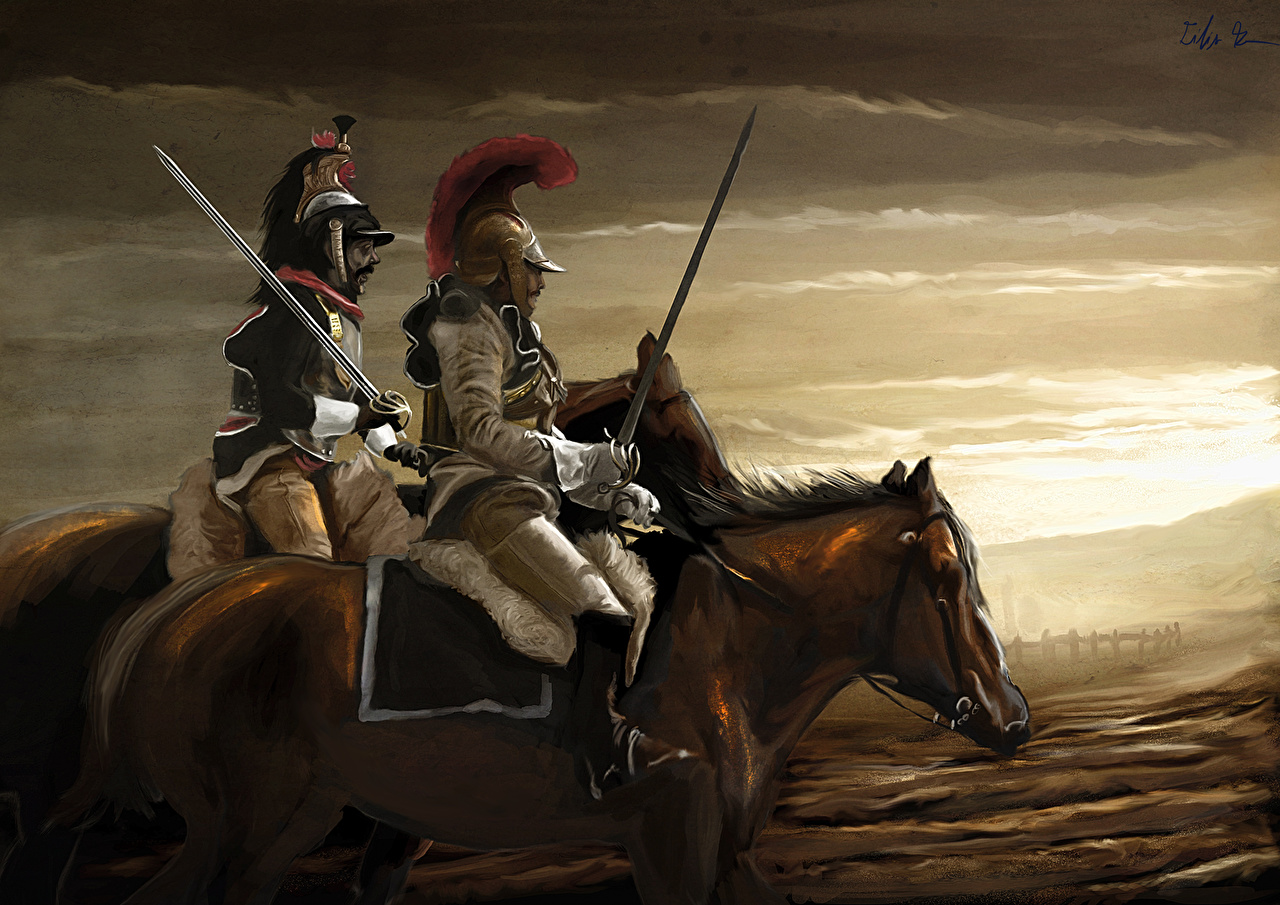 Desktop Wallpaper Military Horses Soldiers French Cavalry After The