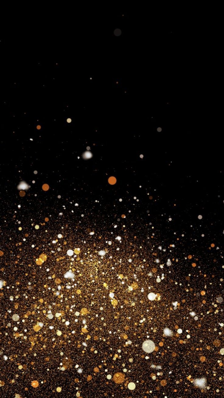 Festive Glitter Gold iPhone Wallpaper Preppy
