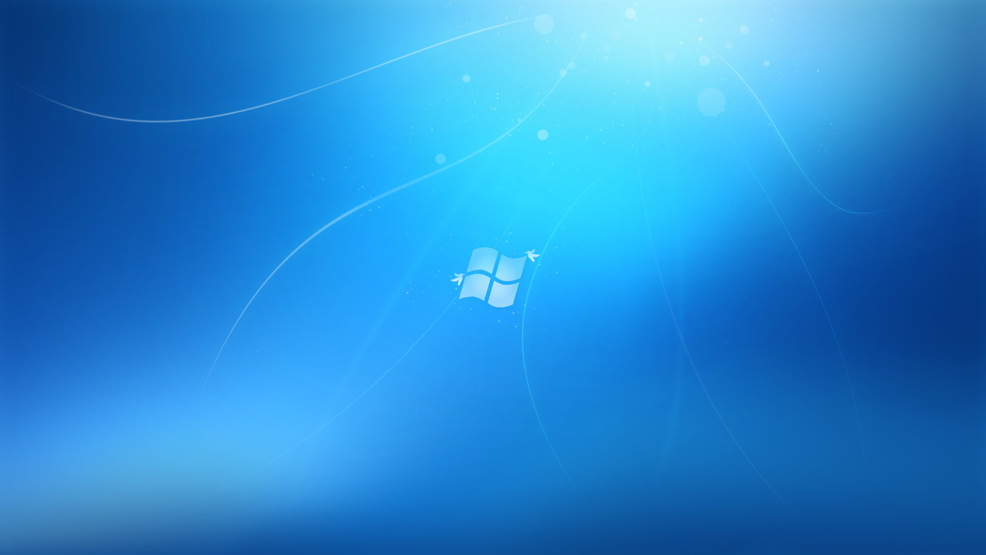 Classic Windows wallpaper with a light blue background and subtle white lines