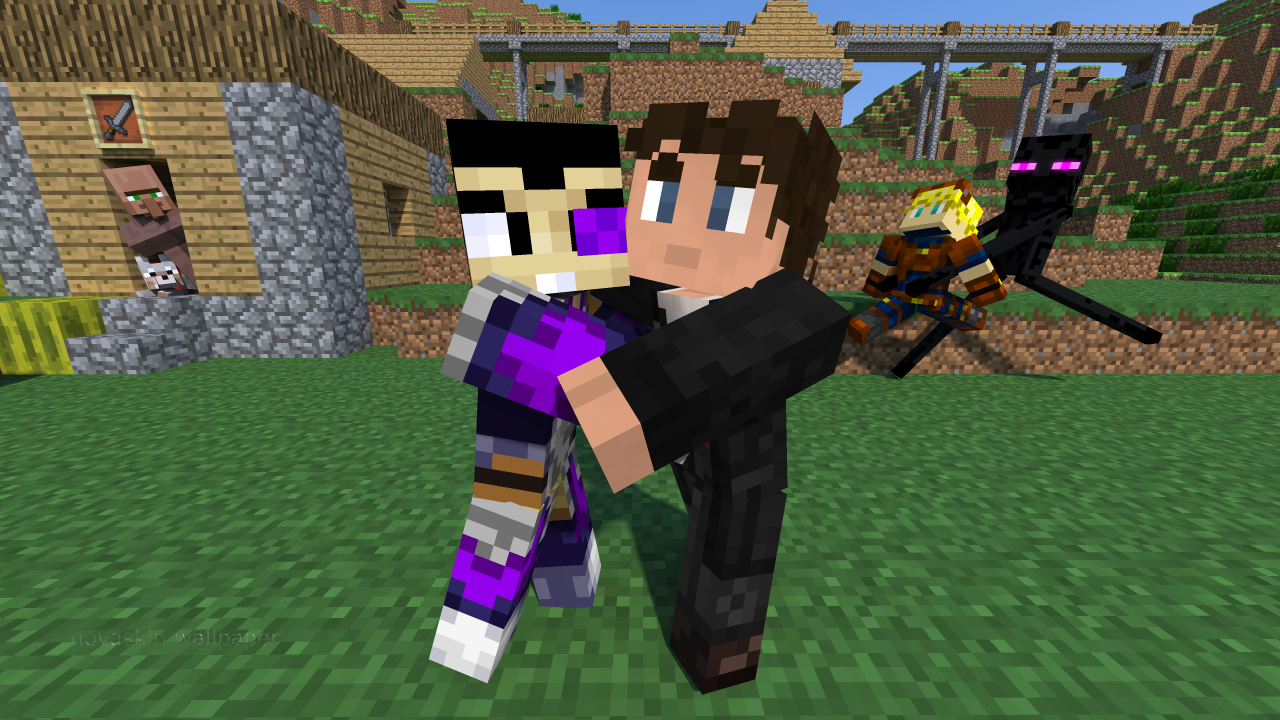 Novaskin-minecraft-wallpaper BEN and his dog by Rubeccaknight on DeviantArt