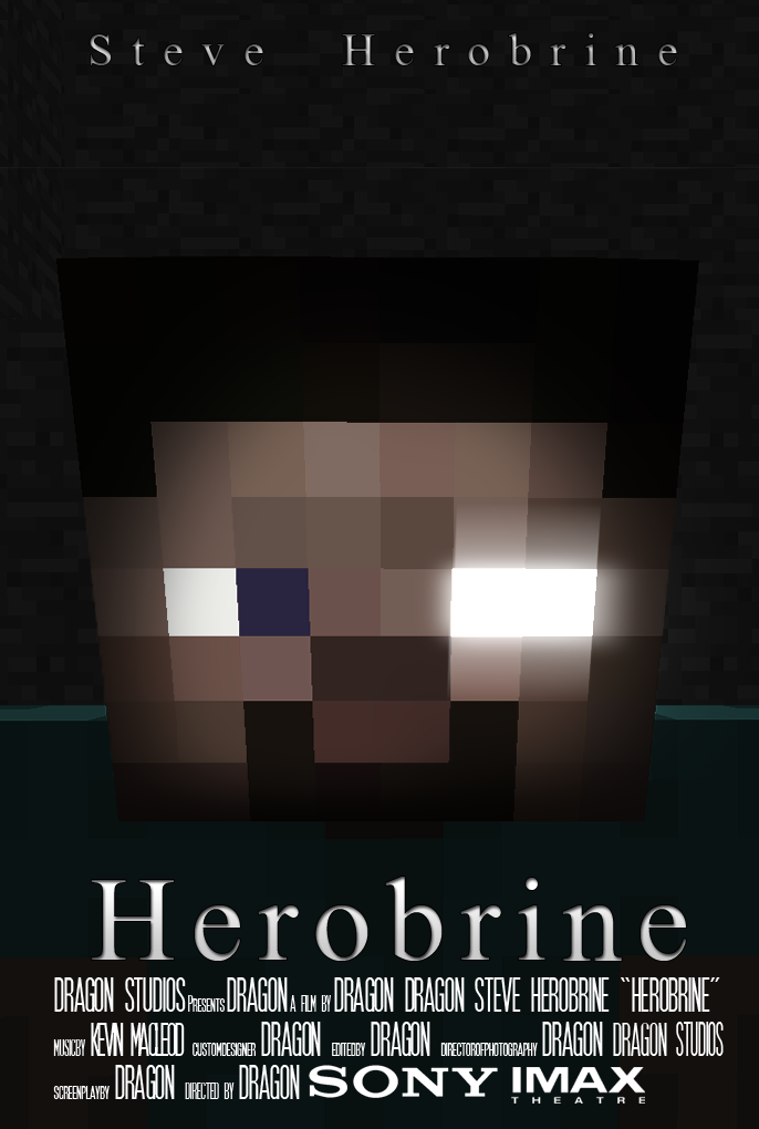 Epic Minecraft Herobrine Poster HD Wallpaper Background