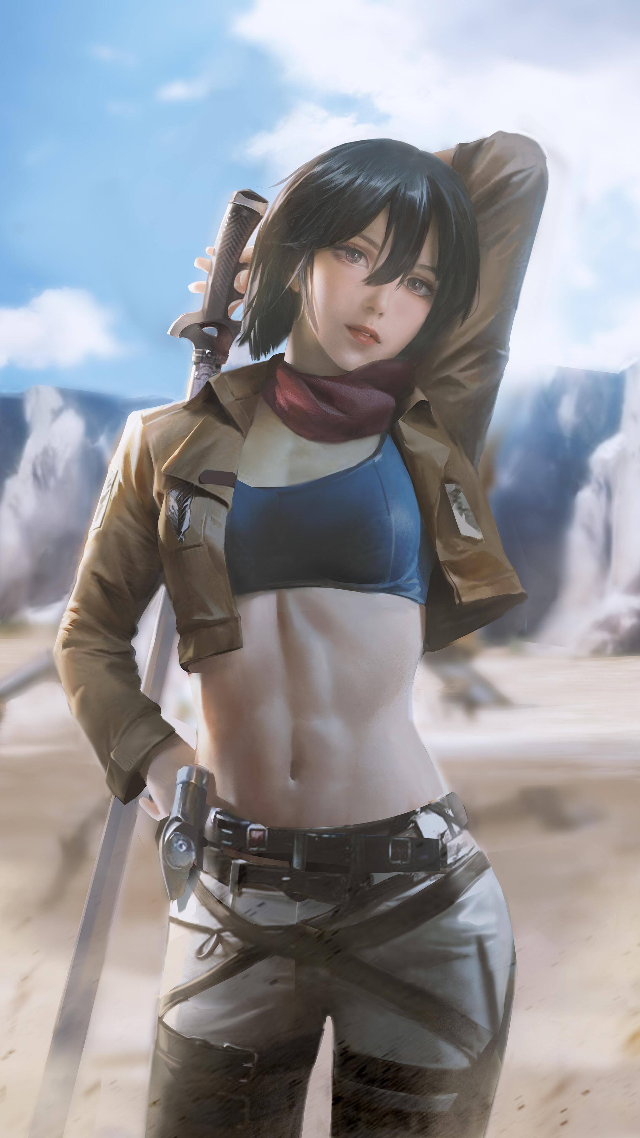 Mikasa Attack On Titan Wallpaper iPhone Phone 4k 8730e