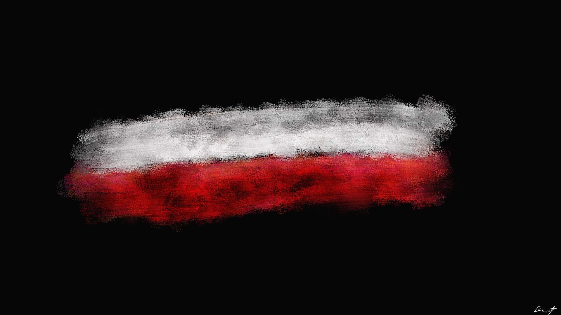 Abstract Flag Poland Minimalism Wallpaper Mocah