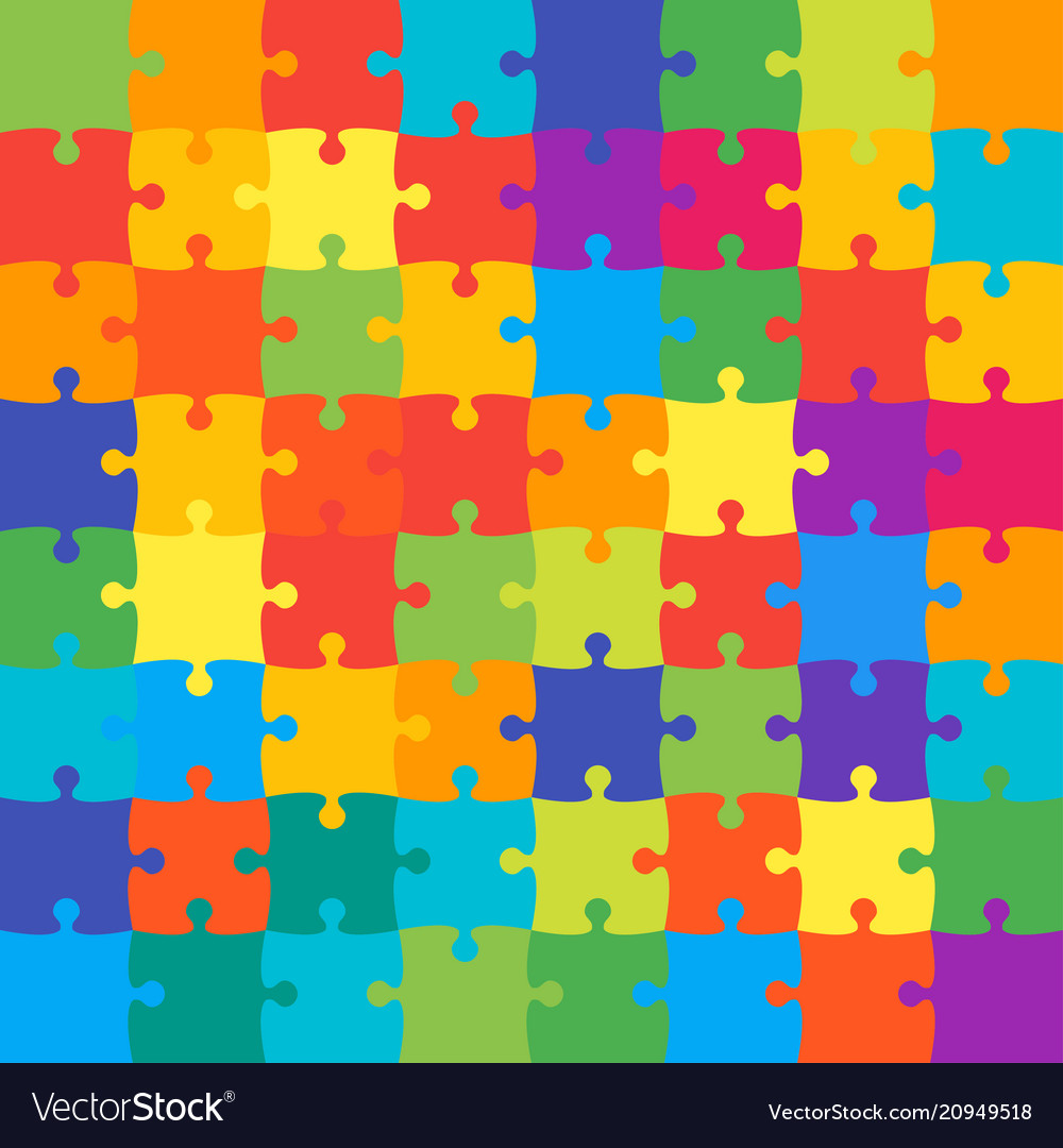 Colorful Background Puzzle Jigsaw Banner Vector Image