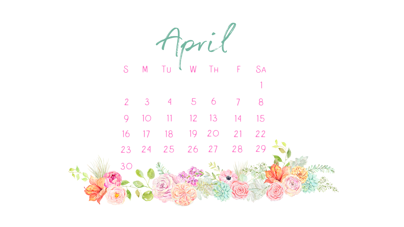 April Printable Calendar And Tech Papers