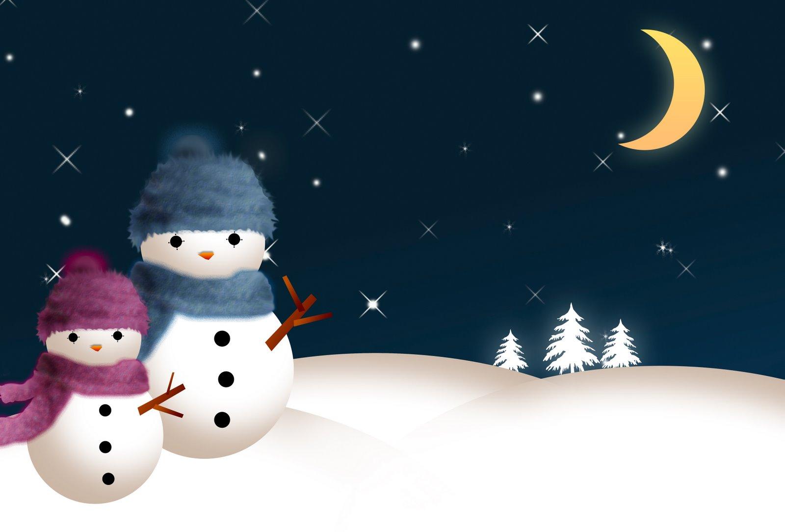 Background Christmas Desktop Wallpaper Snowmen