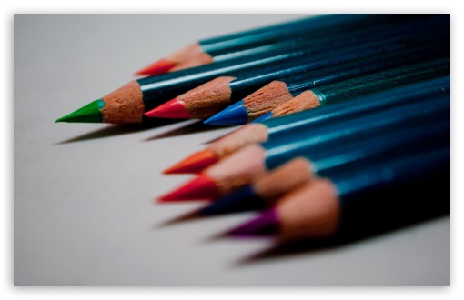 Colored Pencils Macro HD Wallpaper For Standard Fullscreen