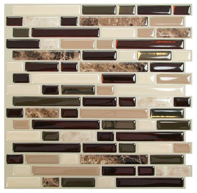 Smart Tiles Bellagio Mosaik Peel And Stick Wall Tile Traditional