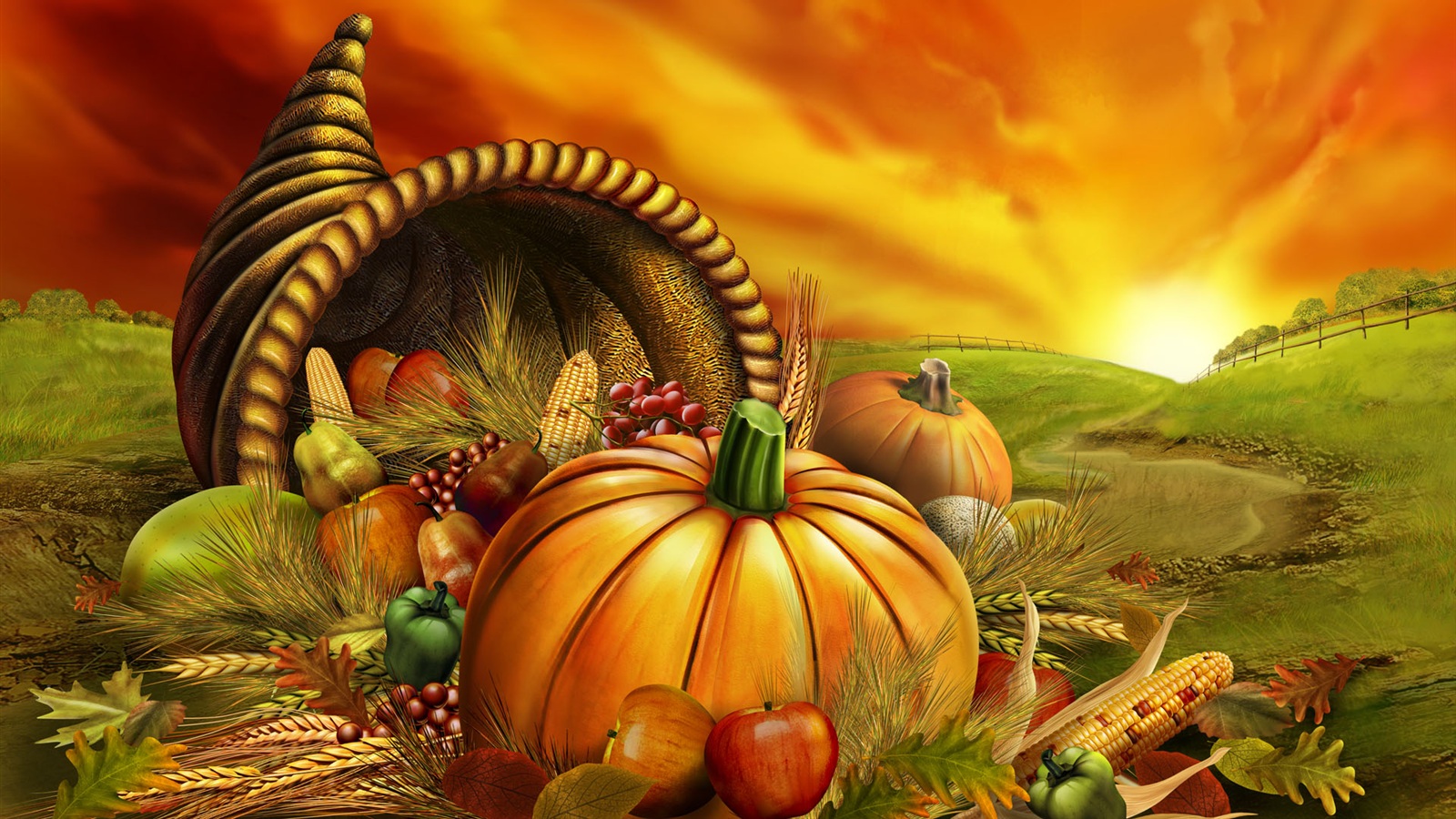 Thanksgiving food Wallpaper 1600x900 resolution wallpaper download