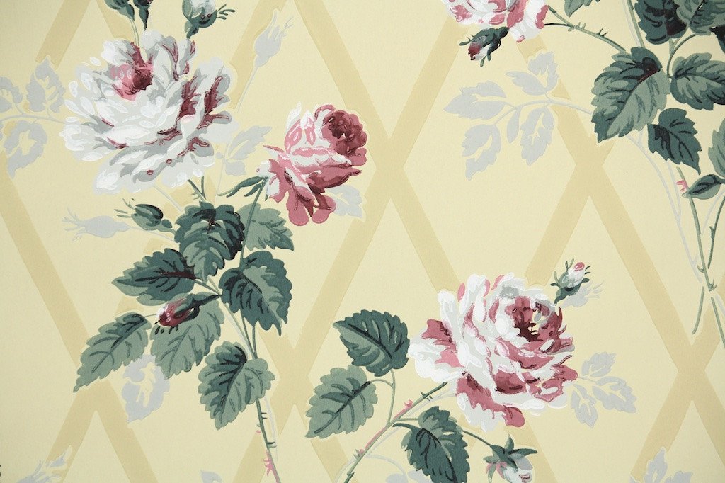 1940s Floral Vintage Wallpaper Hannah S Treasures