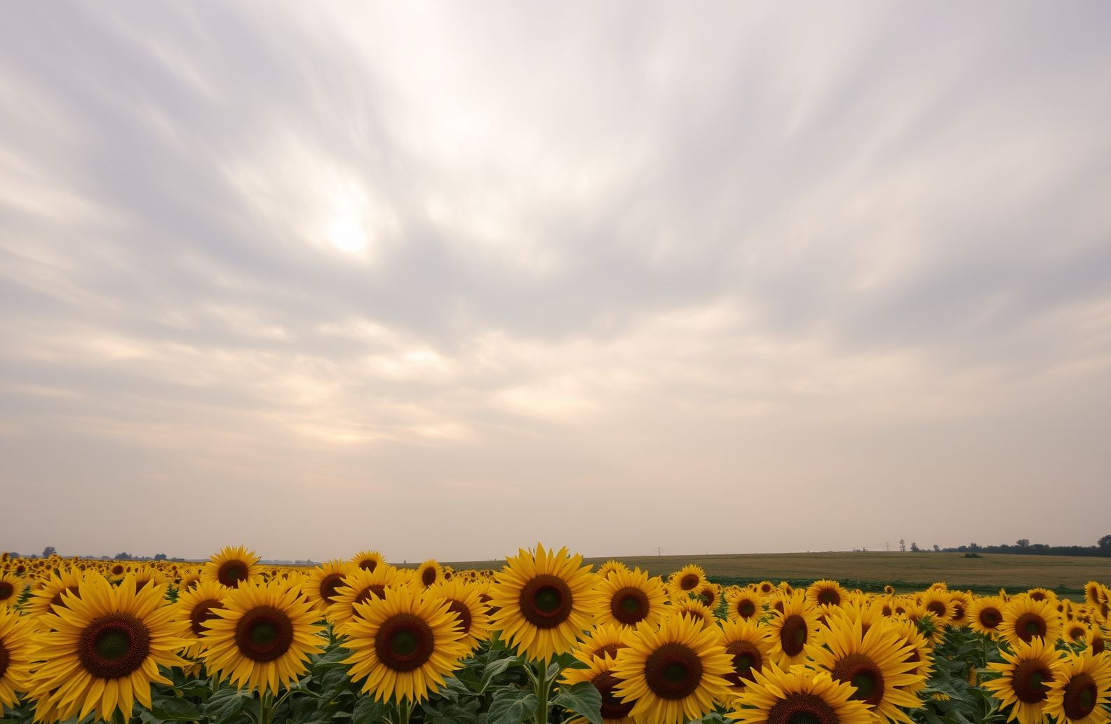 Clouds Sunflower Aesthetic Wallpaper