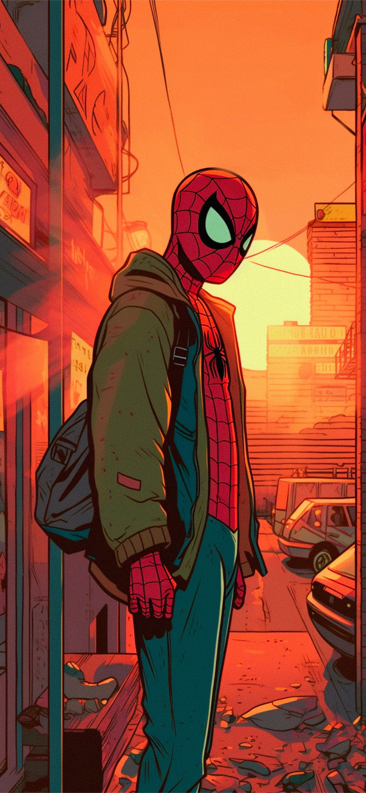 Spider Man Comics Wallpaper iPhone 4k