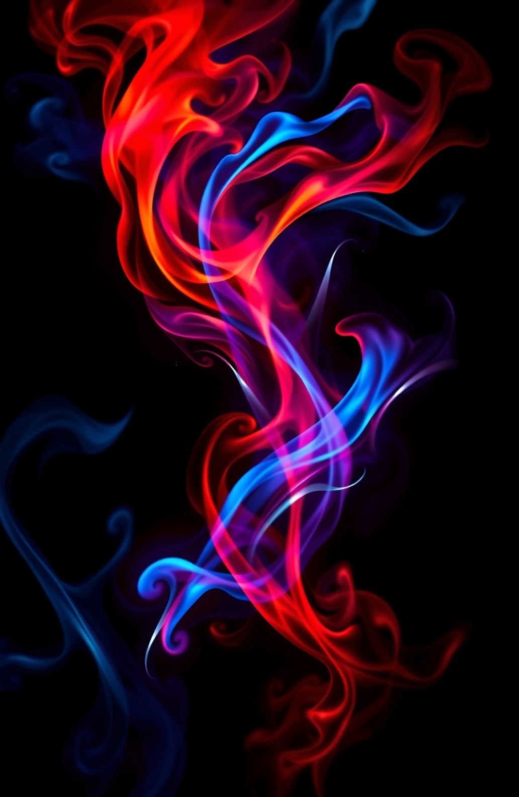Red And Blue Fire Wallpaper