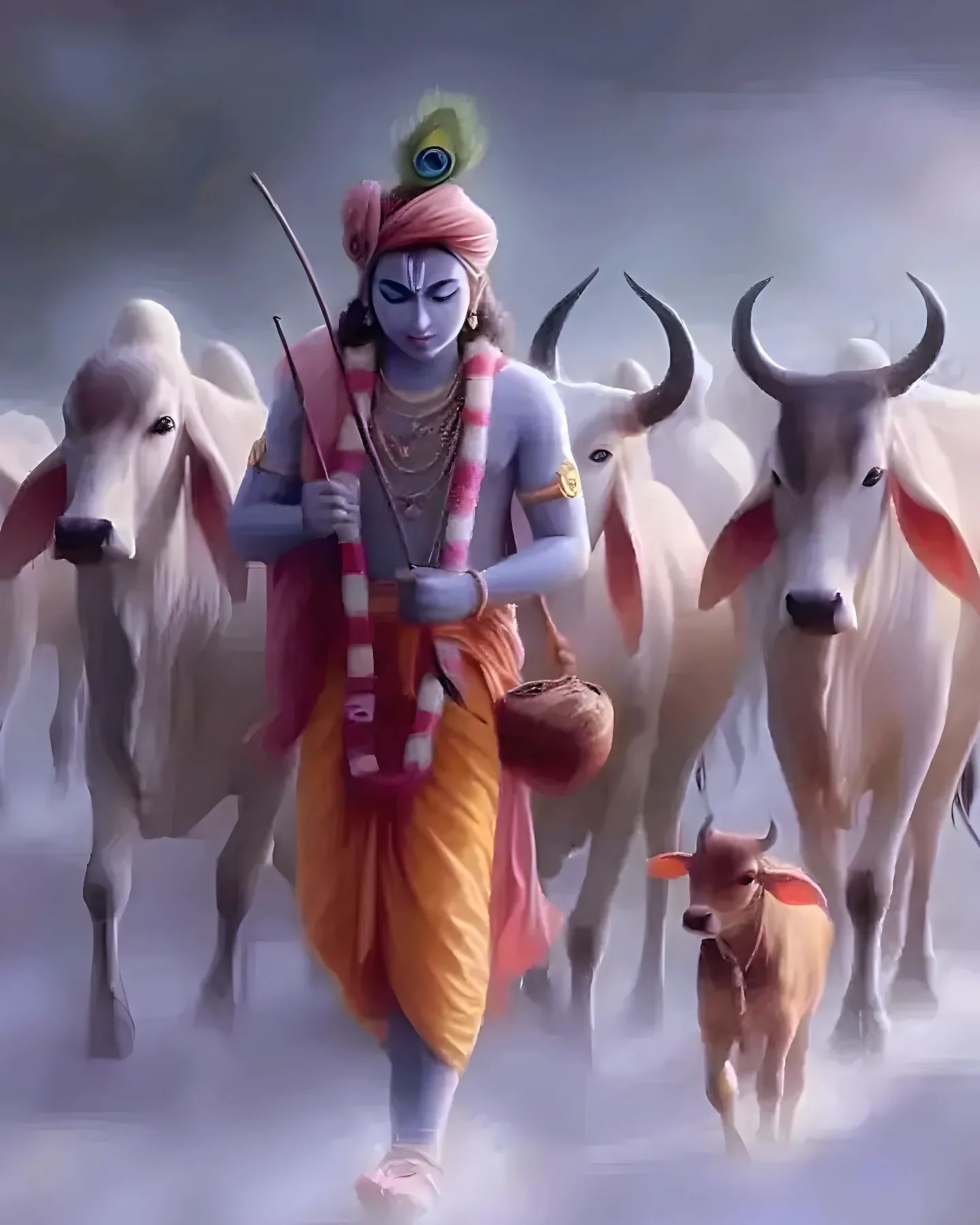 Shree Krishna iPhone Wallpaper 4k
