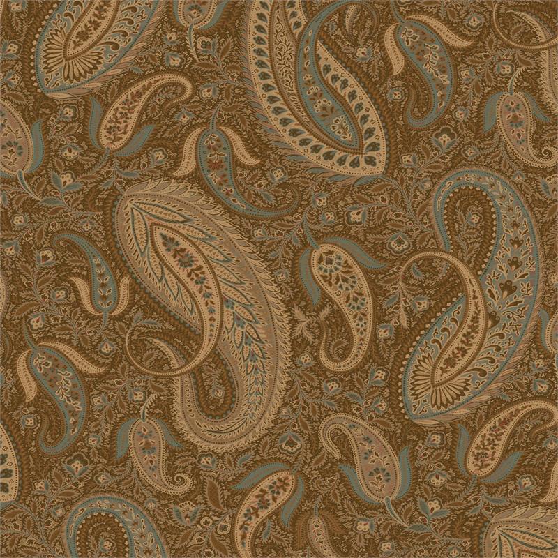 Brown Modern Paisley Wallpaper Traditional