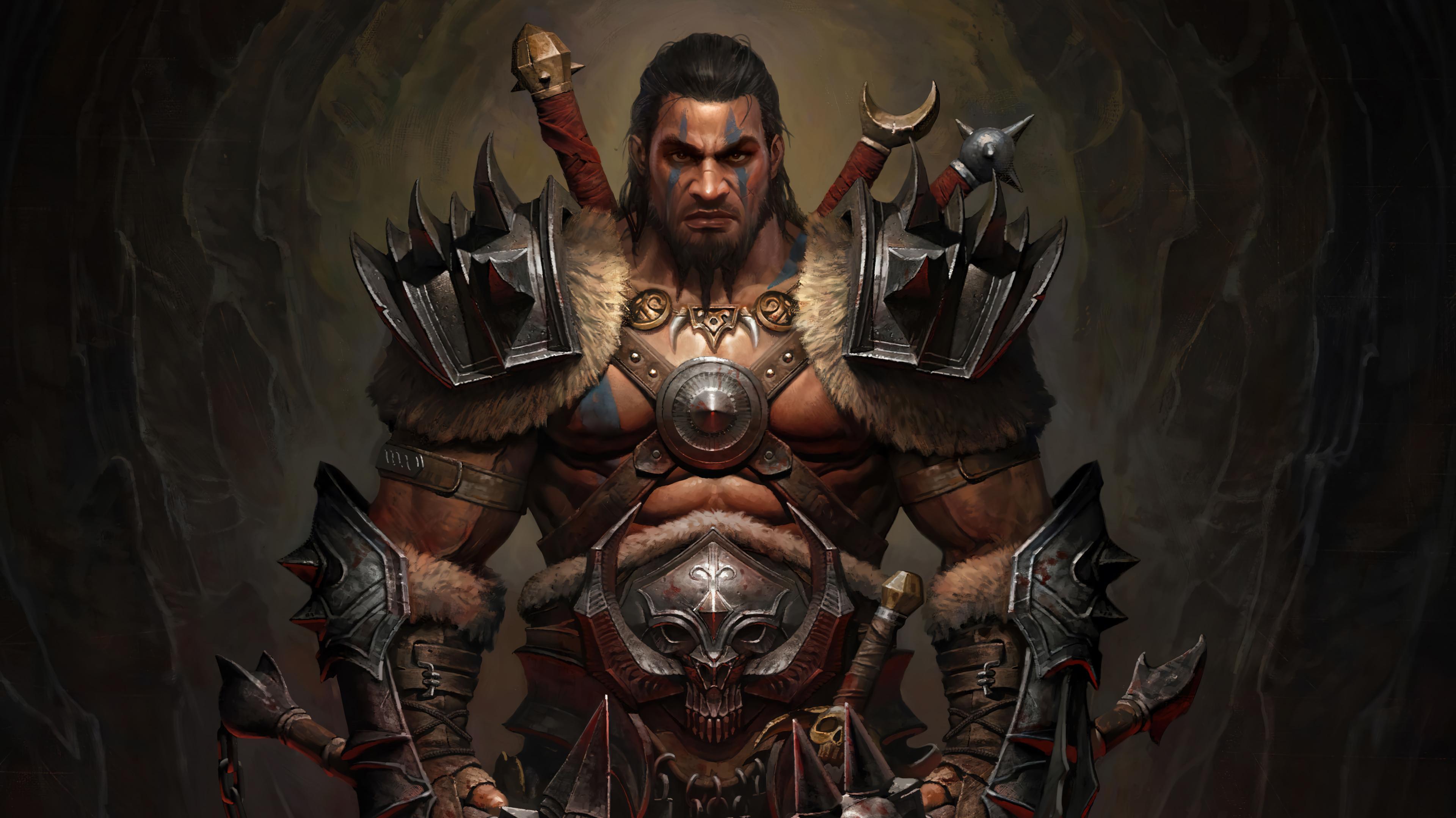 Barbarian Male Diablo Immortal 4k Wallpaper iPhone HD Phone 4741h