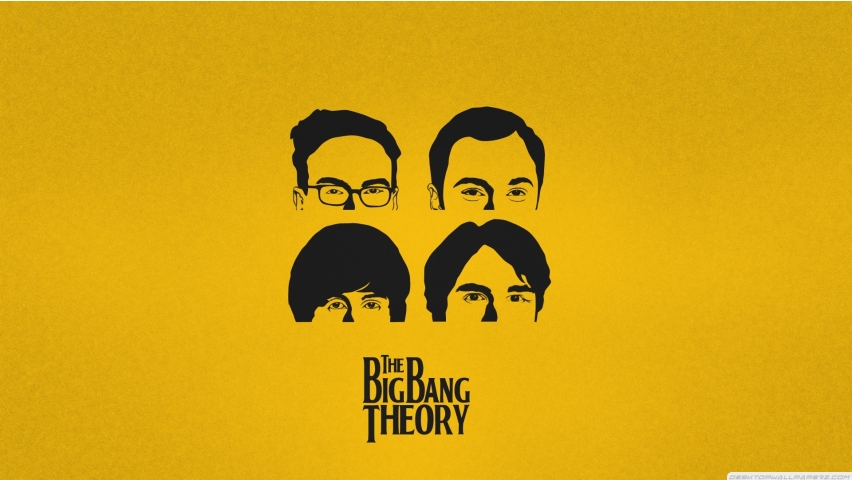 Minimalistic Yellow Background The Big Bang Theory Tv Shows Characters