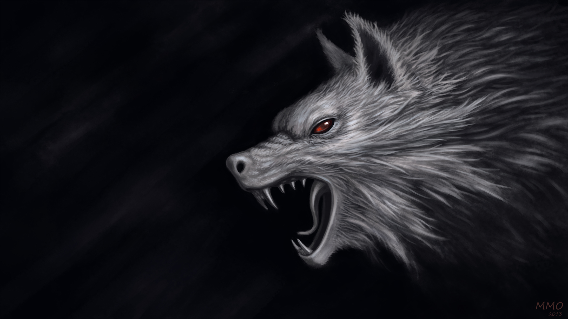 Monsters Wolves Head Fantasy Wolf Dark Wallpaper Background