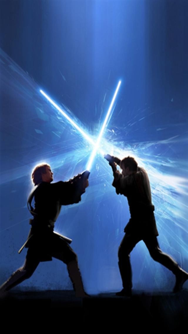 Jedi Fight iPhone Wallpaper 5s4s3g