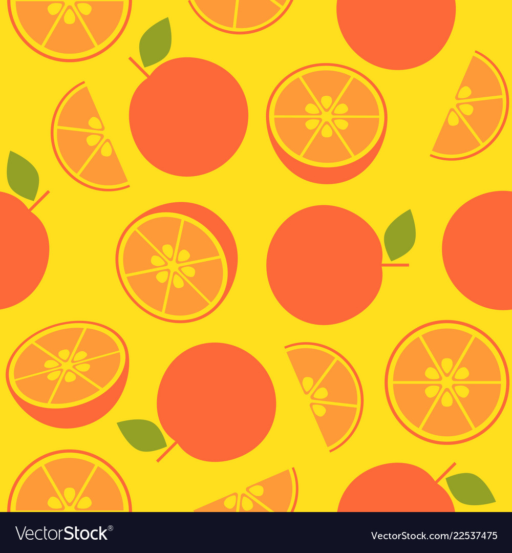 Free download Orange retro style seamless pattern for wallpaper Vector