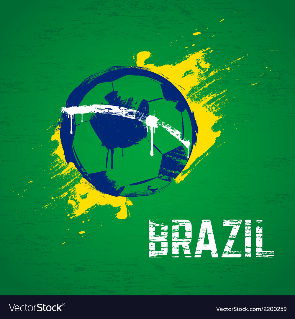 Brazil Football Background Royalty Vector Image