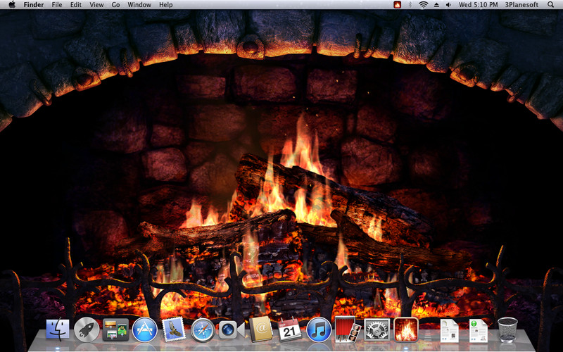 virtual fireplace screensaver mac