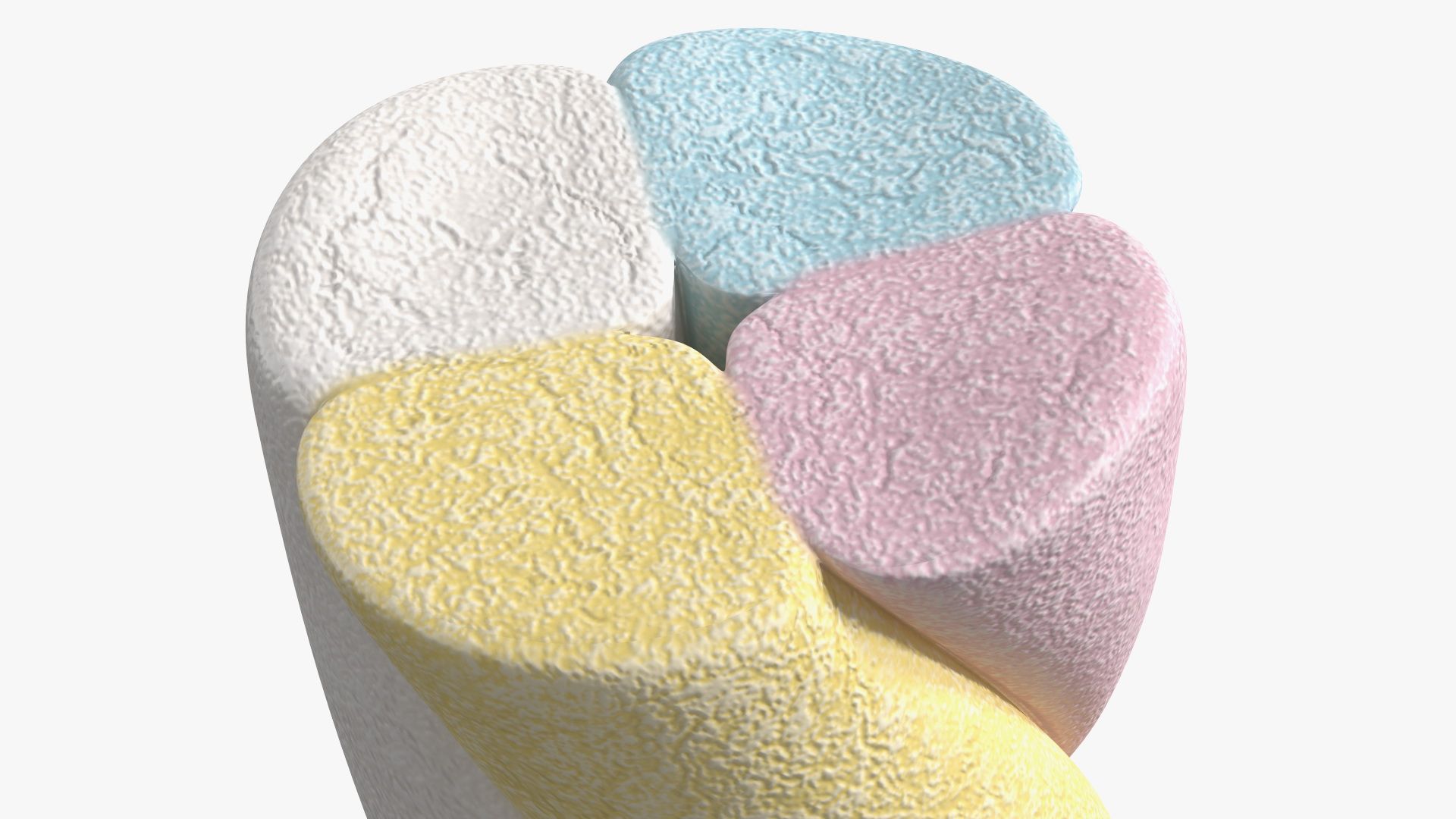 Shaped Marshmallows Collection 3d Model Wallpaper