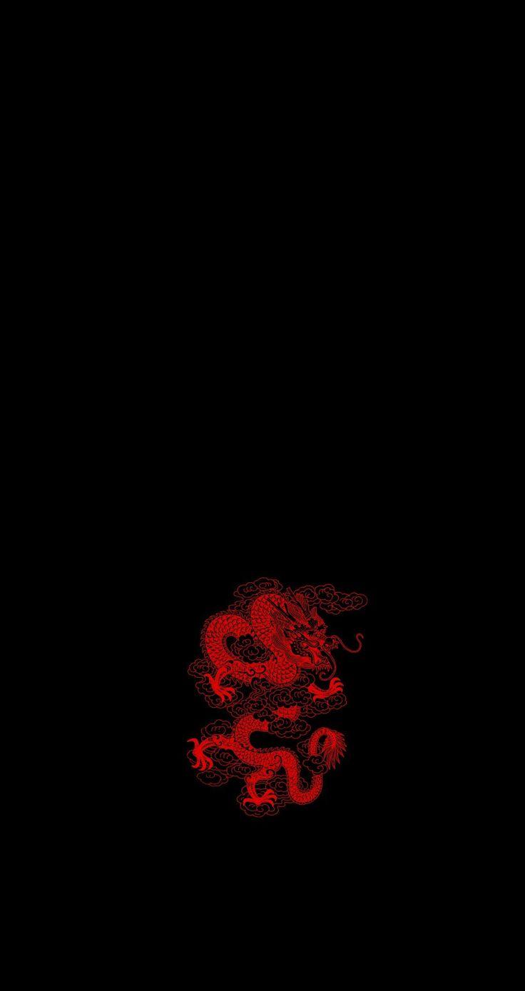 Red Dragon Wallpaper And Black Dark