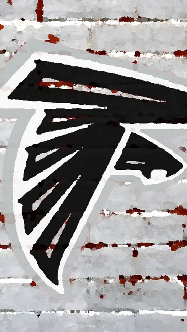 Atlanta Falcons Logo Painted iPhone Wallpaper