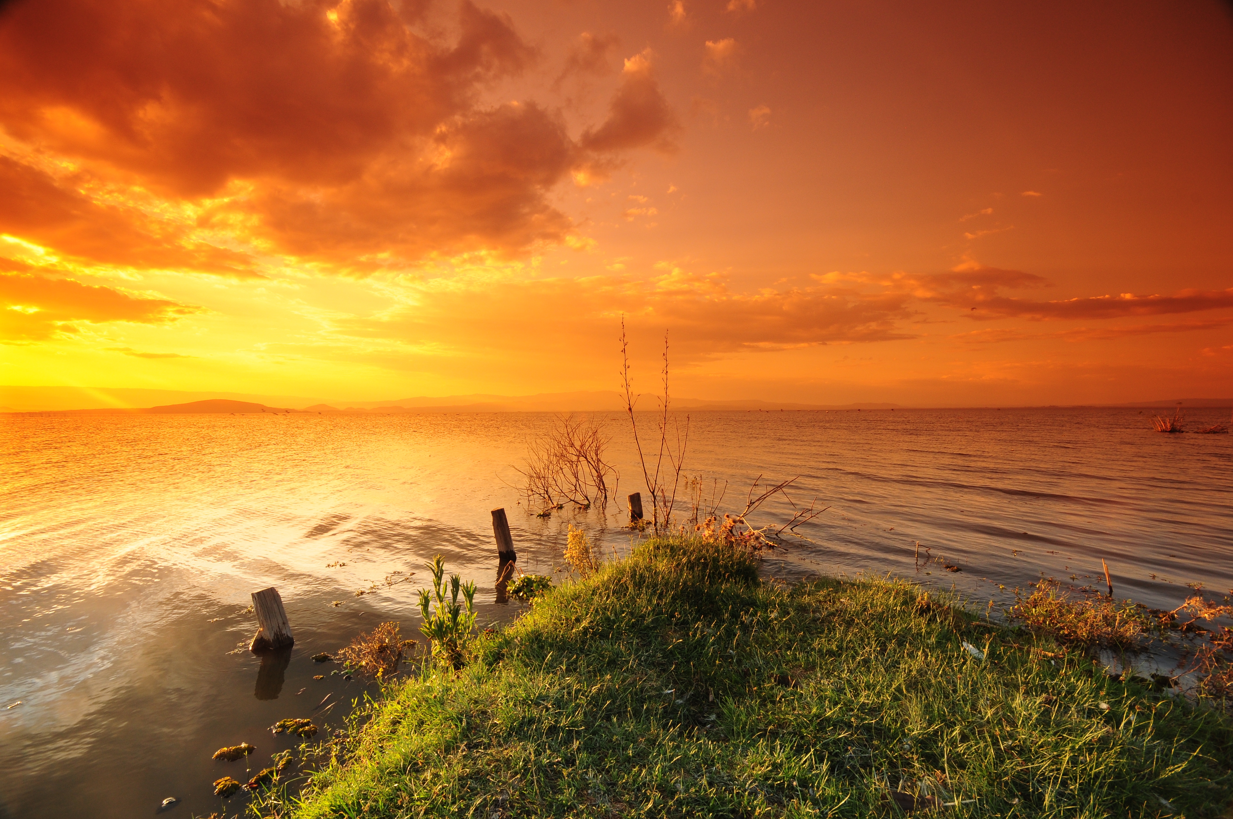 Country Road On The Side Of A Hill At Sunset Hd Desktop Background