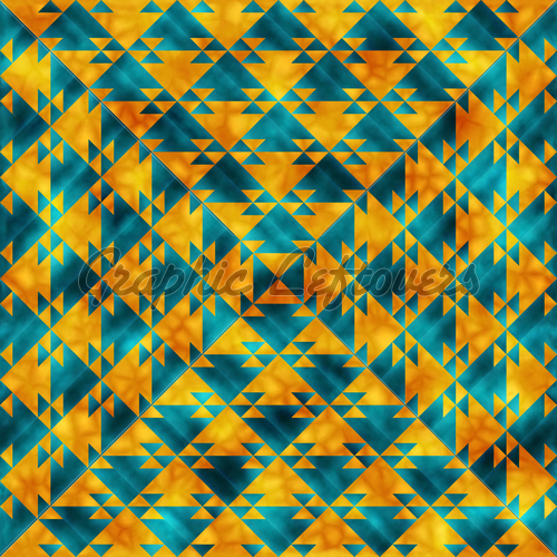 Seamless Southwestern Pattern In Turquoise And