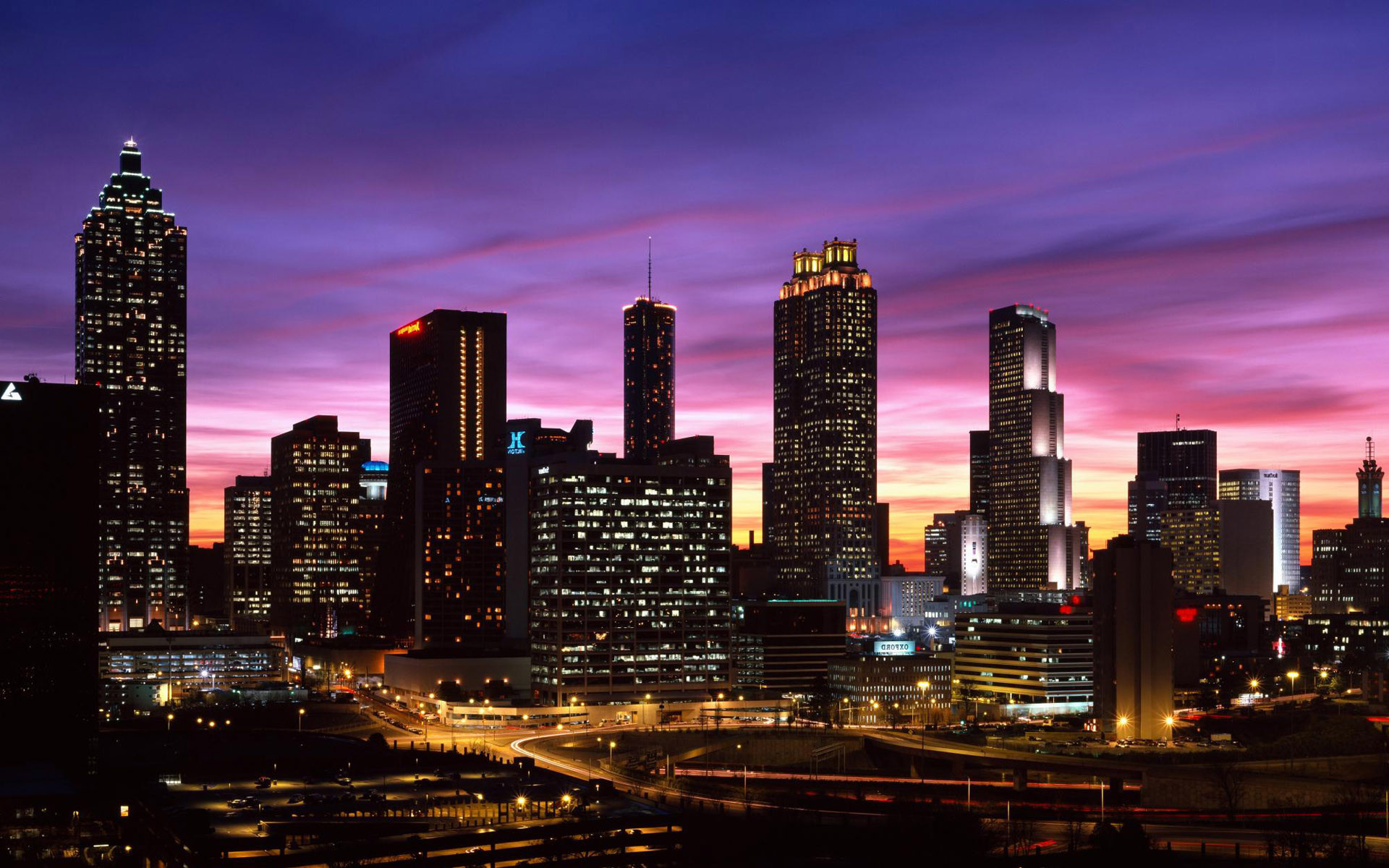 Atlanta Skyline Wallpaper Background Pictures
