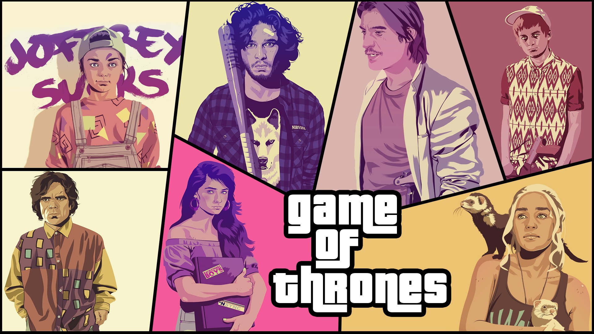 Wallpaper Grand Theft Auto Cover Mash Up Game Of Thrones