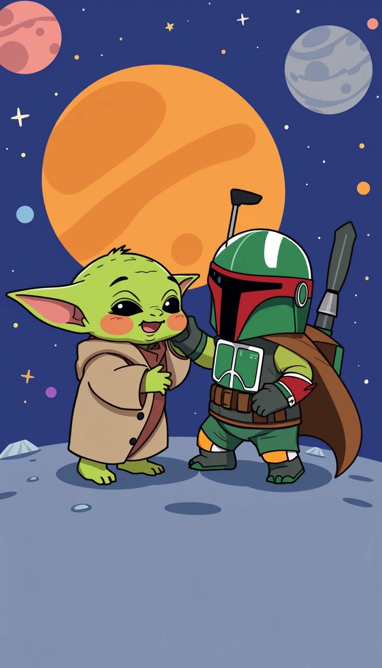Baby Yoda Boba Wallpaper