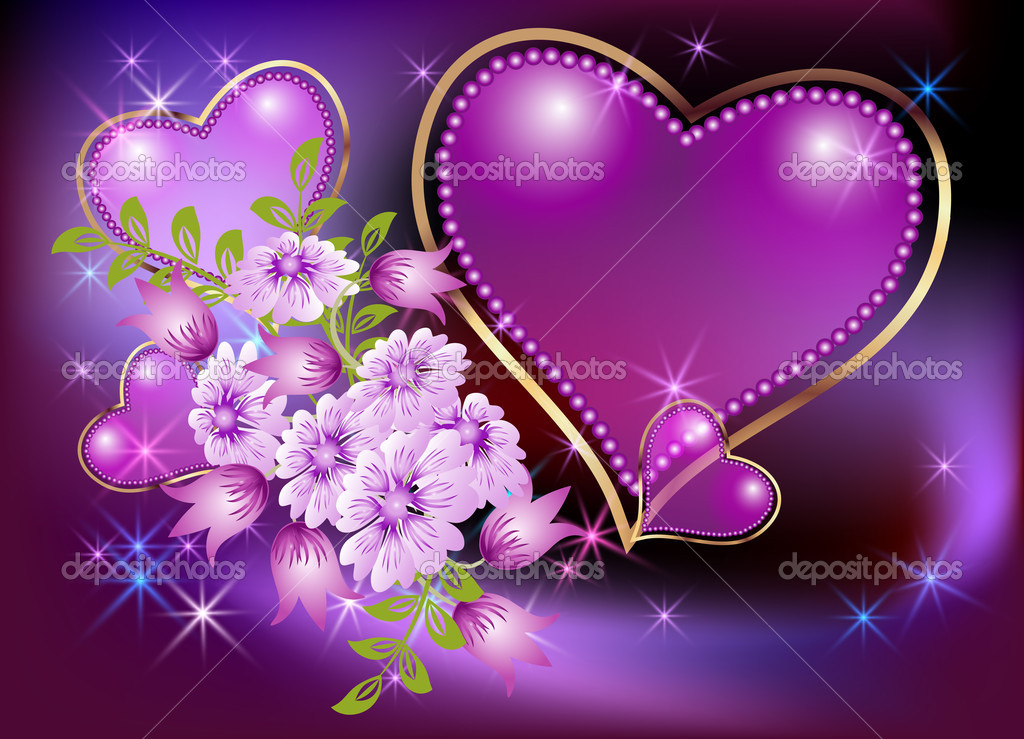 Hearts And Stars Wallpaper With