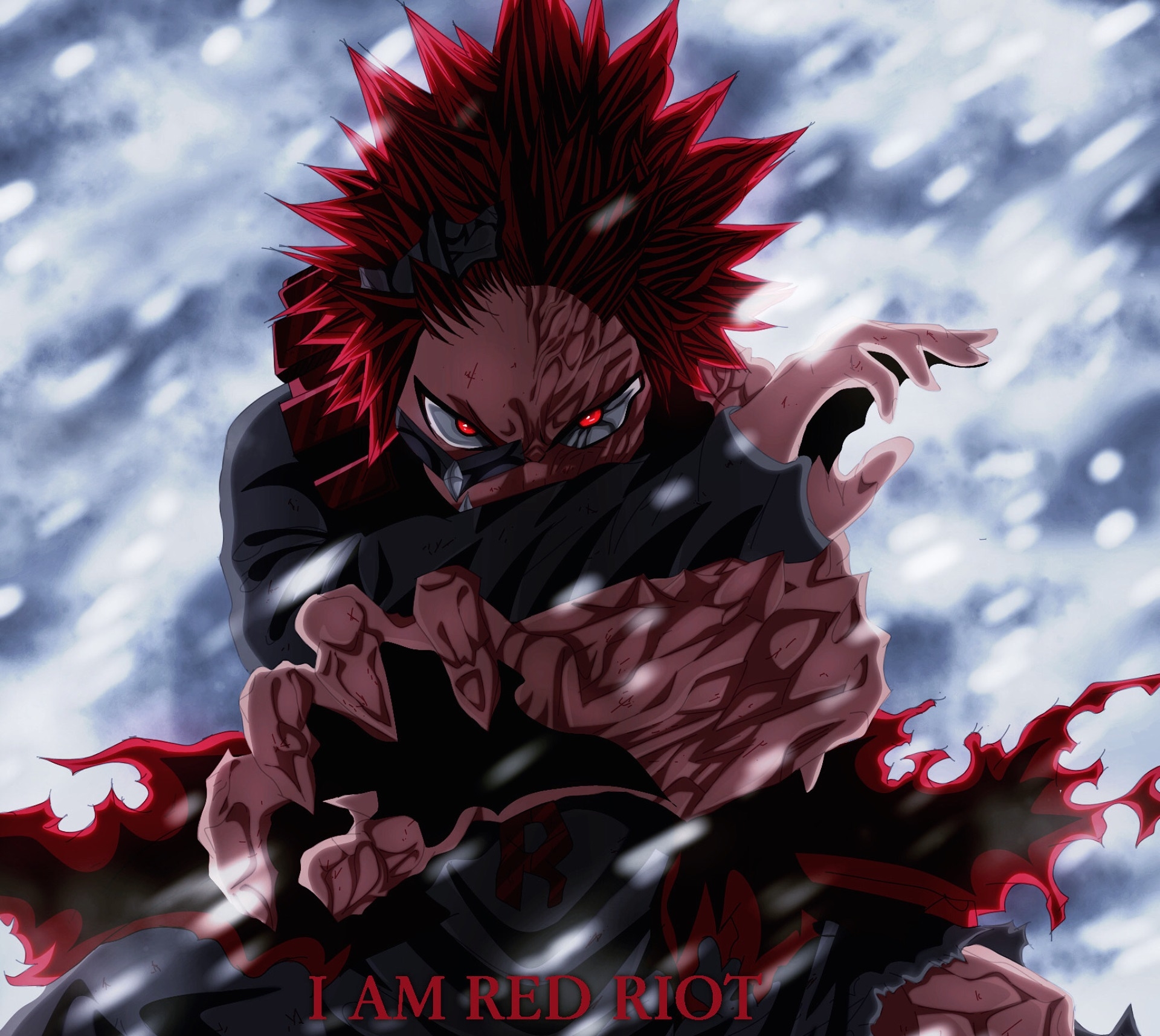 Red Riot Eijiro Kirishima Wallpaper HD Anime 4k