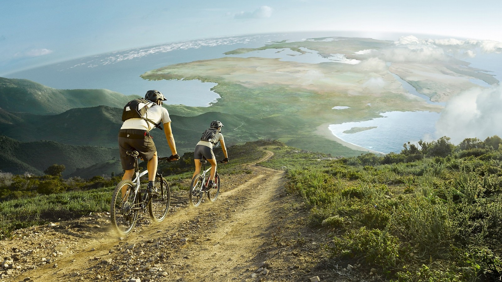 Cycling In Mountains Sports HD Wallpaper High Quality