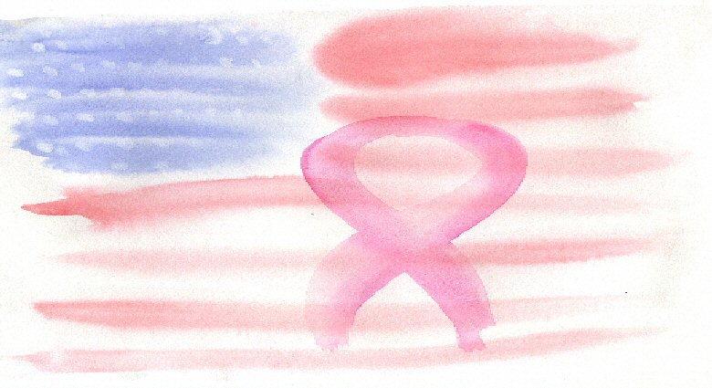 Watercolor Background Awareness Ribbons Aids Breast Cancer